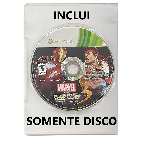 Jogo Marvel Vs. Capcom 3: Fate of Two Worlds - Xbox 360 - Mídia Física (SOMENTE DISCO)