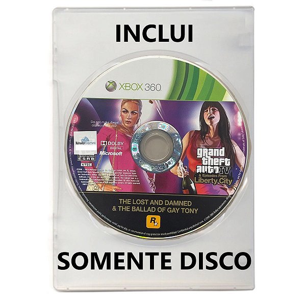 Jogo Grand Theft Auto Episodes From Liberty City (GTA) - Xbox 360 - Retrocompatível - Mídia Física (SOMENTE DISCO)