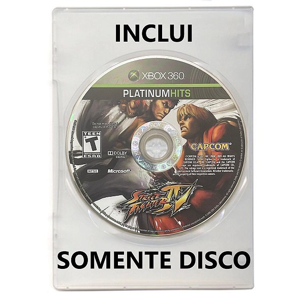 Jogo Street Fighter IV - Xbox 360 - Retrocompatível - Mídia Física (SOMENTE DISCO)