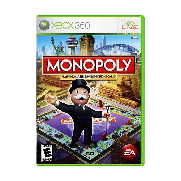 Jogo Monopoly Featuring Classic & World Edition Boards - Xbox 360 - Mídia Física (USADO)
