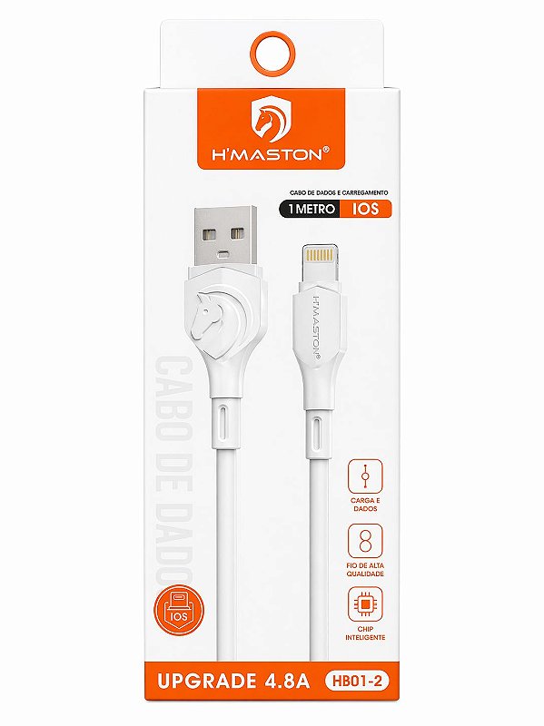 Cabo iPhone Lightning HB012 USB Carregamento Rápido