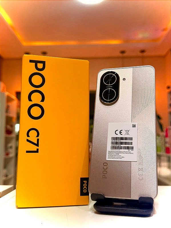 POCO C71 64GB 3GB RAM com Tela Grande e Bateria de Longa Duração