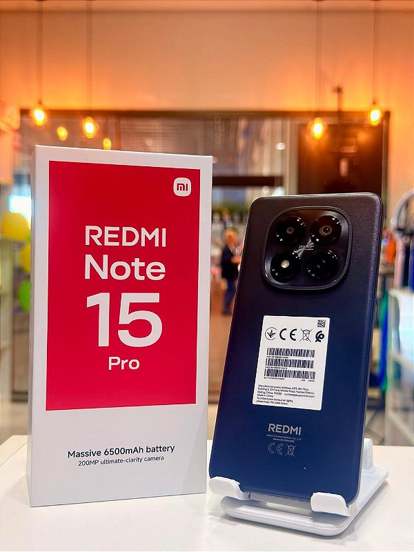 Redmi Note 15 Pro 256GB 8GB RAM com Câmera de 200MP e Bateria 6500mAh
