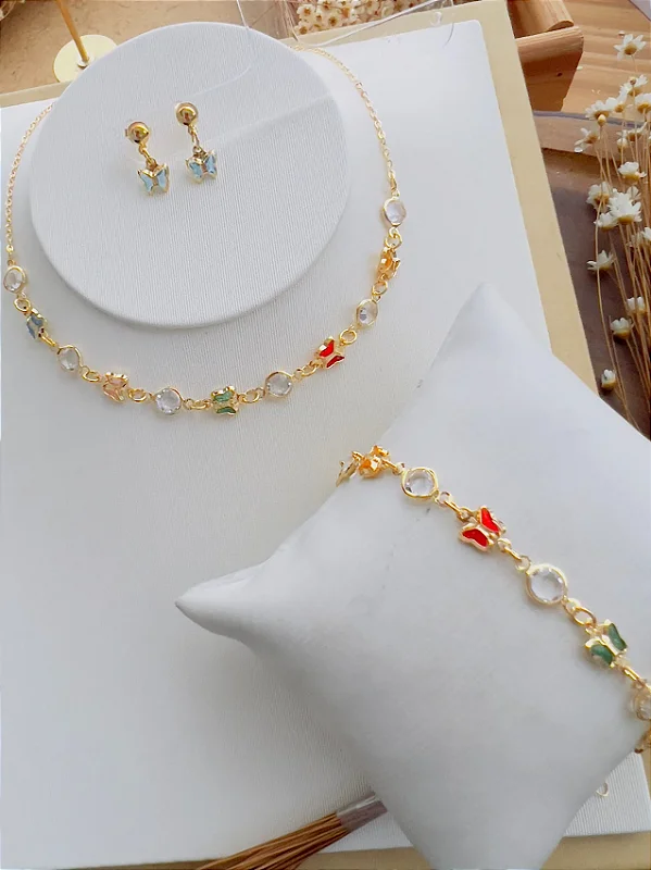 Conjunto Infantil Borboletinha Colorida