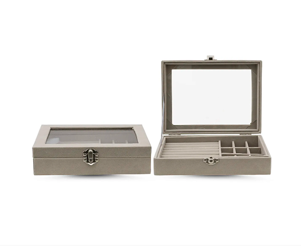 Porta Joia Encantado com Visor Cinza