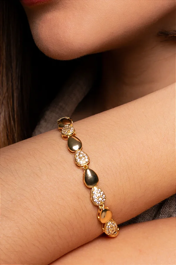 Pulseira Gota Zirconia