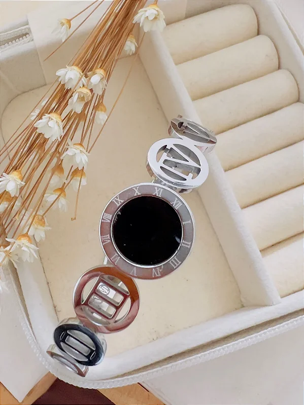 Bracelete Clean Prata Aço Inoxidavel