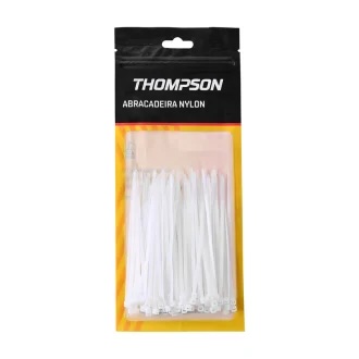 Abraçadeira de Nylon 400 x 7,6 mm Branca com 50 unidades ? Thompson