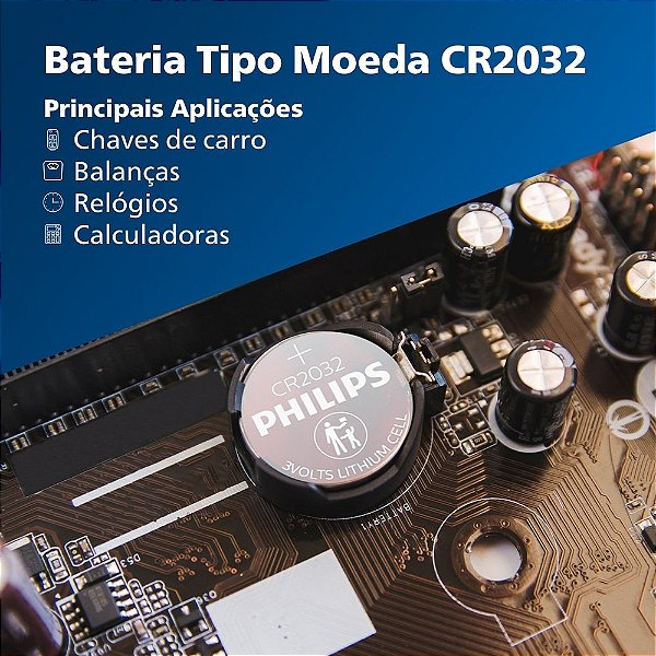 Bateria Cr2032 3v Un Philips