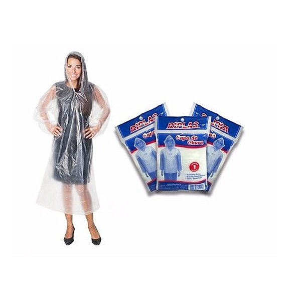 Capa Chuva Descartavel Transparente Riplas