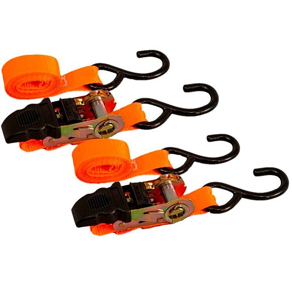 Cinta Amarracao com Catraca 0,8t 1.6M 2 Pecas Laranja Pratik