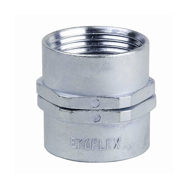 Conector Femea Giratorio 1.1/2" Zincado Ekoflex
