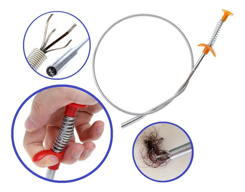 Desentupidor Vaso Pia 160cm Flexivel com Garras Bom-7512