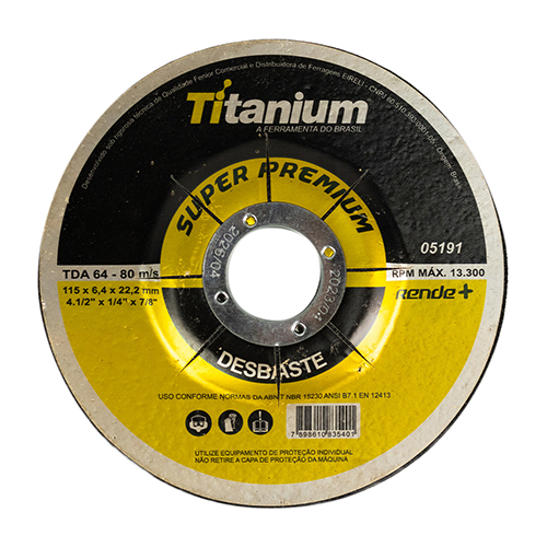 Disco Desbaste 4.1/2 X 7/8 Titanium