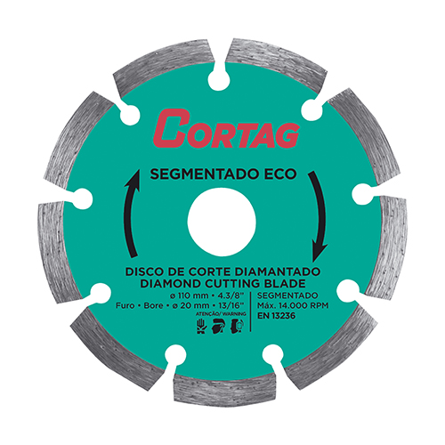 Disco Diamantado Segmentado 110mmx20mm 4.3/8"  Eco  61699