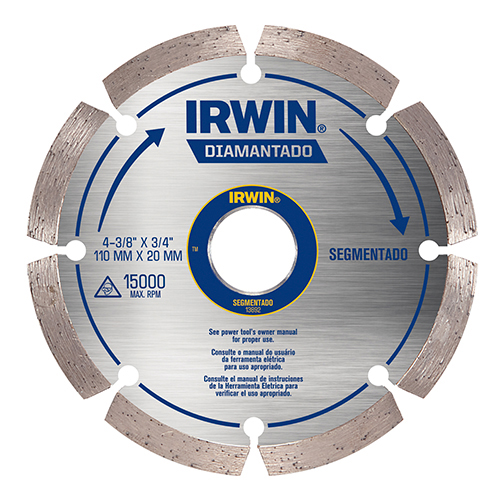 Disco Diamantado Segmentado 4.4/8 X 3/4 - 110mm X 20mm 13892 Irwin