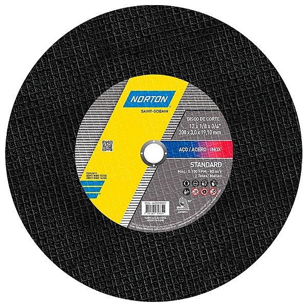 Disco Ferro 12 X 1/8 X 3/4 Standard Norton