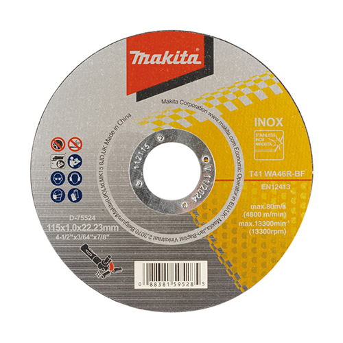 Disco Inox Sped 4.1/2 X 7/8 X 1.0 524 Makita