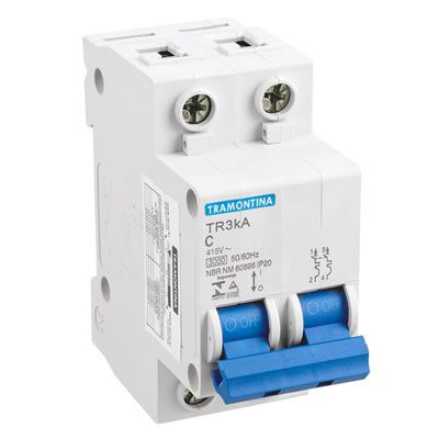 Disjuntor Din Bipolar 50a Curva C Branco ? Tramontina