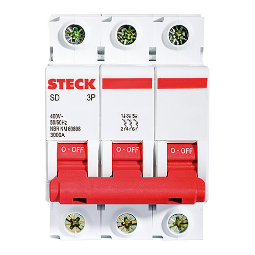 Disjuntor Din Tripolar 80a Curva C Sd63 ? Steck