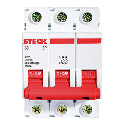 Disjuntor Din Tripolar 100a Curva C Sd63 ? Steck