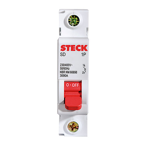 Disjuntor Serie Sd61 25a 1p Curva C 3ka Steck