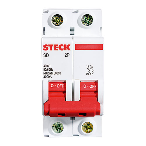 Disjuntor Serie Sd62 25a 2p Curva C 3ka Steck