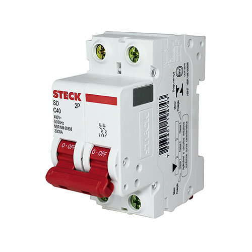 Disjuntor Serie Sd62 40a 2p Curva C 3ka Steck