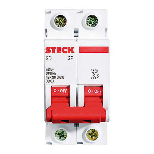 Disjuntor Serie Sd62 63a 2p Curva C 3ka Steck