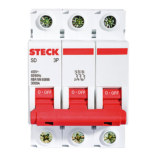 Disjuntor Serie Sd63 25a 3p Curva C 3ka Steck