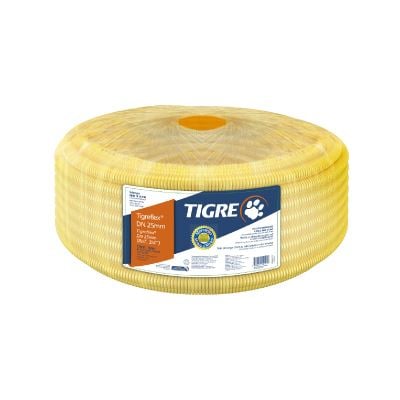 Eletroduto Corrugado Tigreflex 25 Mm 3/4" Rolo 25 M Tigre