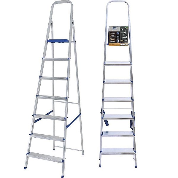 Escada Aluminio 7 Degraus Uso Domestico- 005105 Mor