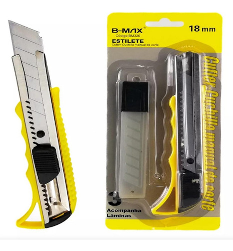 Estilete 18mm C/ Trava Anti Derrapante Bt-320