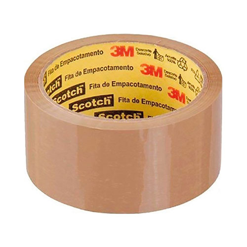 Fita Embal 48mm X 50m Marrom 3m