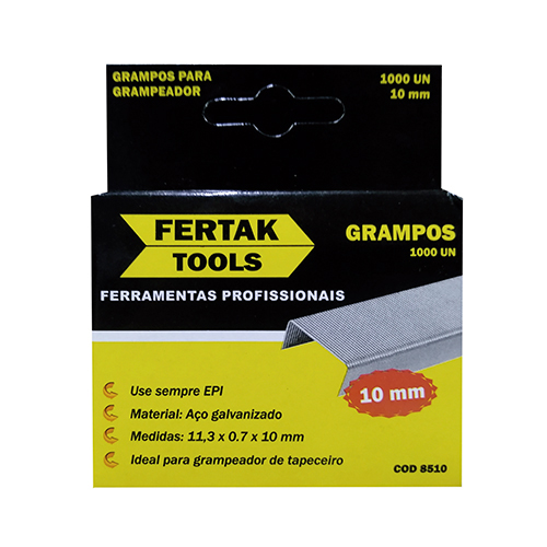 Grampo P/grampeador 10mm C/1000 Fertak