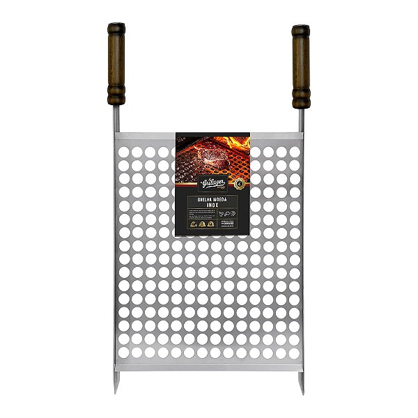 Grelha Moeda Bandeja Inox 50x39,5cm