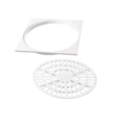 Grelha Redonda 150mm Branca Herc