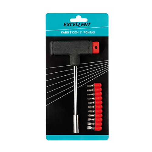 Jogo Chave Cabo T 11 Pcs Bits 6xm Eda