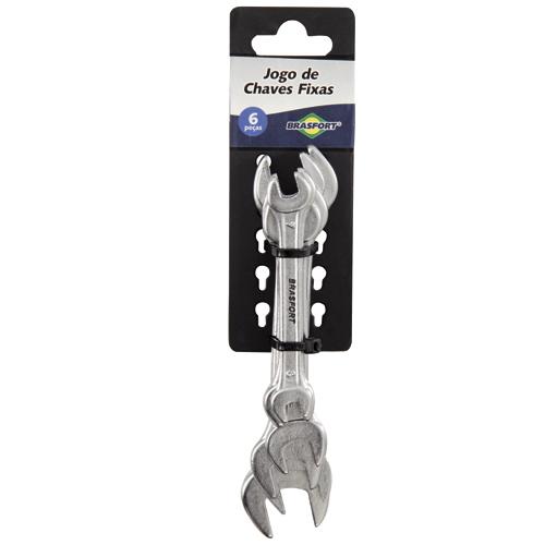 Jogo Chave Fixa 6 a 17mm 06pc Brasfort