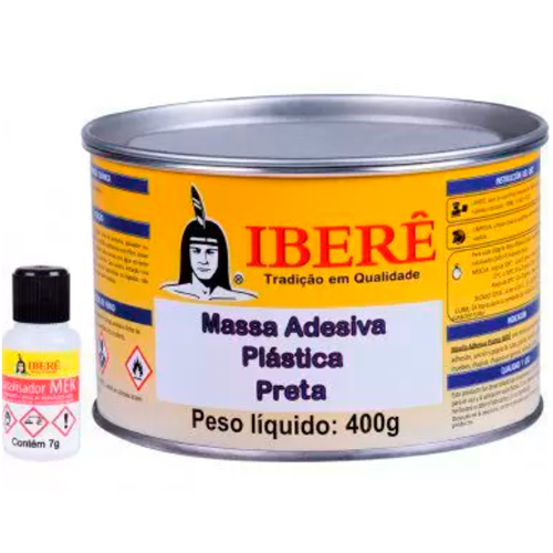Massa Plastica 400gr Preta Ibere
