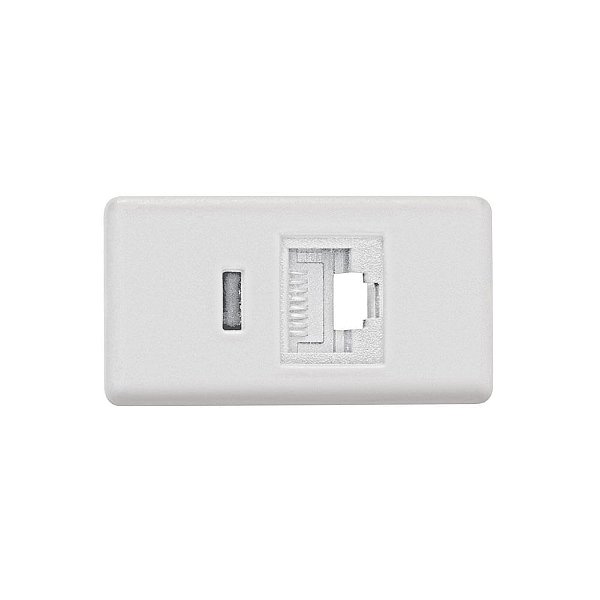 Modulo Tomada para Telefone Rj11 Modular Liz Branca