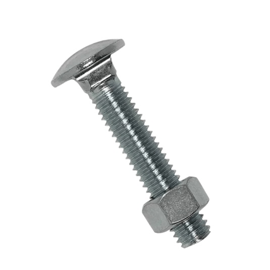 Parafuso Francês com Porca (B4) 1/4x3 Unc Zincado (Cento)