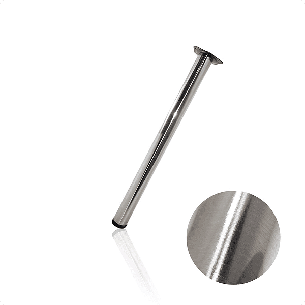 Pe Metalico P/ Mesa 60mm X 75cm P/ 75kg Acetinado