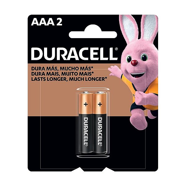 Pilha Alcalina Aaa Palito 2 Un Duracell