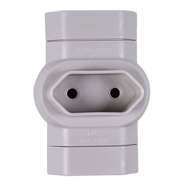 Pino 2 Saidas T 2p 10a Cinza Tramontina