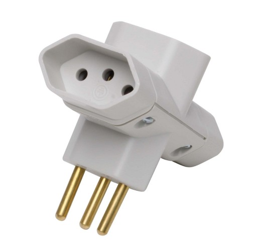 Pino 3 Saidas T 2p+t 10a Cinza Ilumi