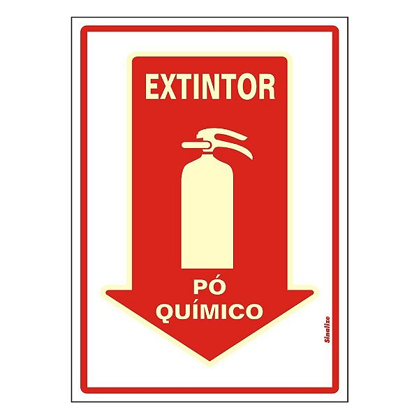 Placa Sinal Pvc 20x30" Extintor Po Qu"fl