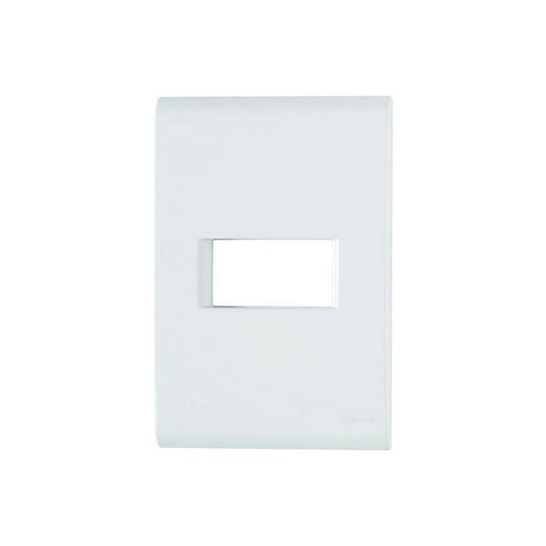 Placa/suporte 4x2 1 Posto Horizontal Liz Branca