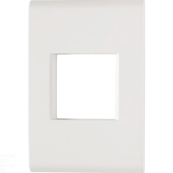 Placa/suporte 4x2 com 2 Postos Juntos Liz Branca