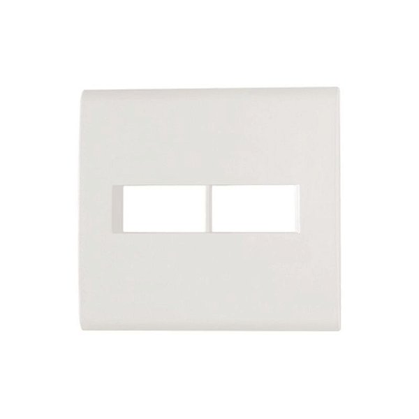 Placa/suporte 4x4 2 Postos Horizontal Liz Branca